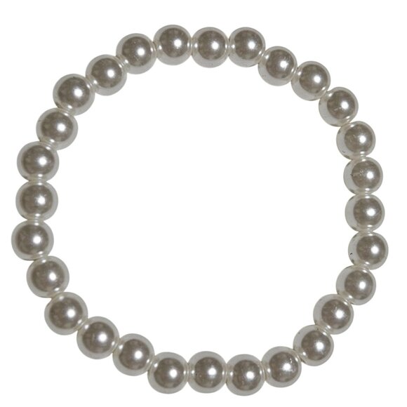 Elegant Faux Pearl Stretch Bracelet Classic Retro Minimalist Fashion Jewelry - Picture 1 of 3